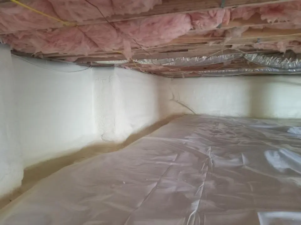 Crawl space encapsulation with closed-cell spray foam for Attic Insulation in Swartz Creek